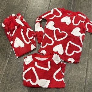 Carters heart pajamas